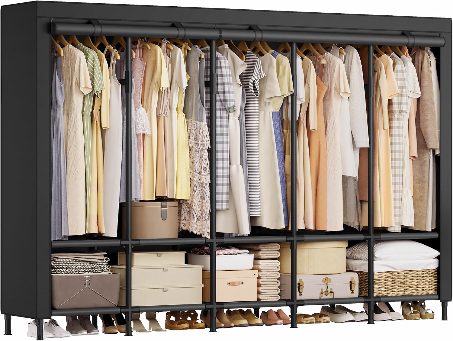 Wardrobe Closet Portable Fabric Cover - Портативный гардеробный шкаф длиной 83,5 дюйма