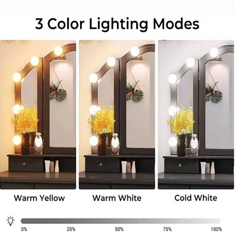 Съемные светодиодные лампы для – обзор и цена Dressing Table Vanity With Lighted Mirror