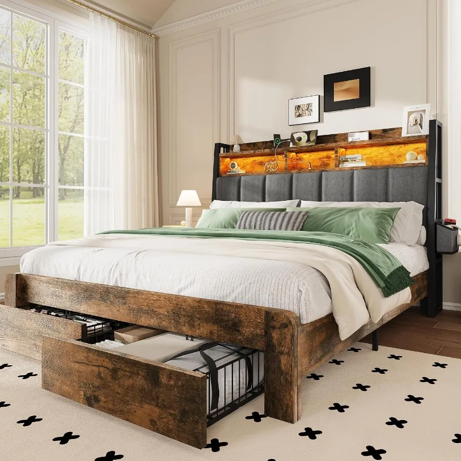 Каркас кровати размера «king-s – обзор и цена King Size Bed Frame With Storage Drawers