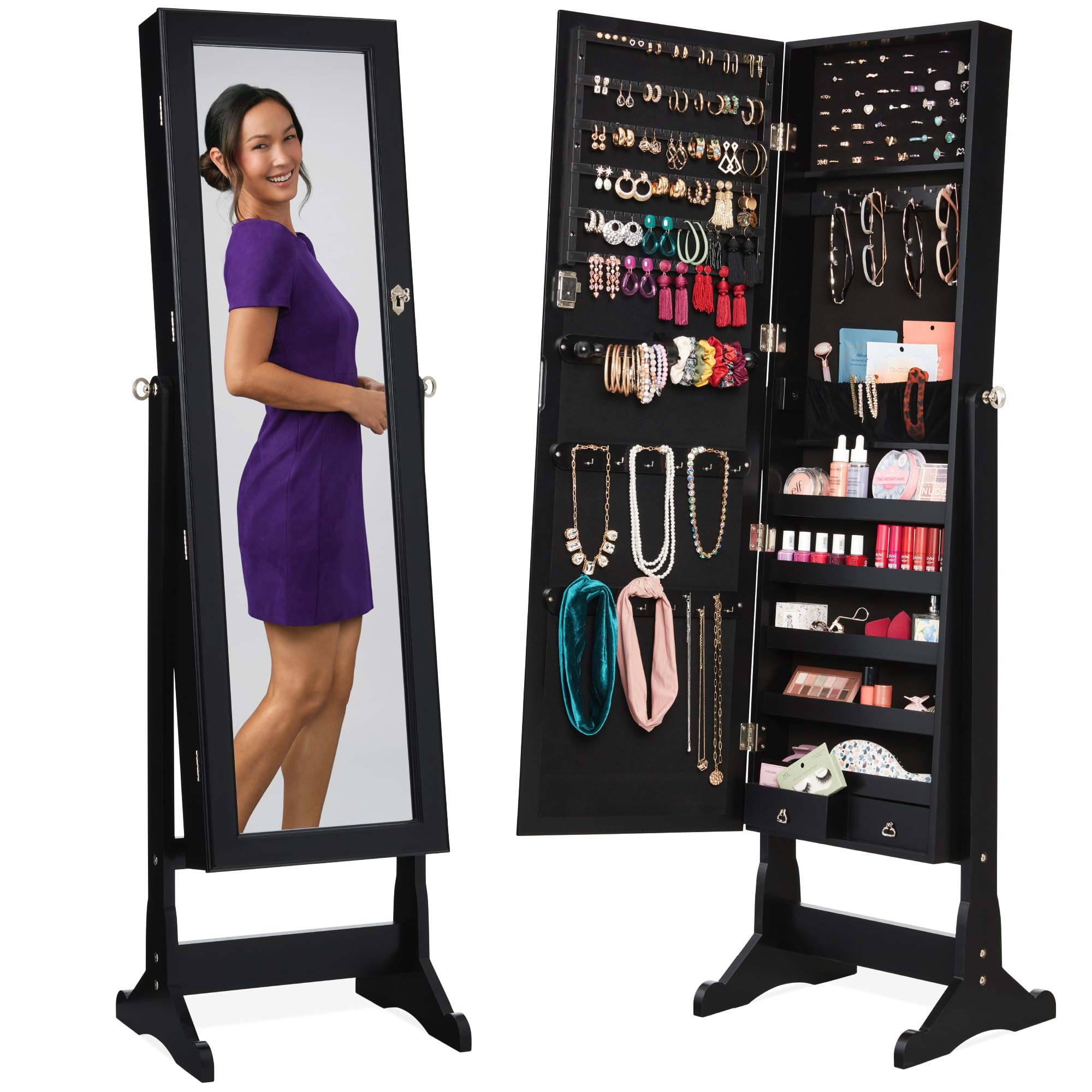 Отдельно стоящий шкаф для хран – обзор и цена Full Length Mirror Jewelry Armoire
