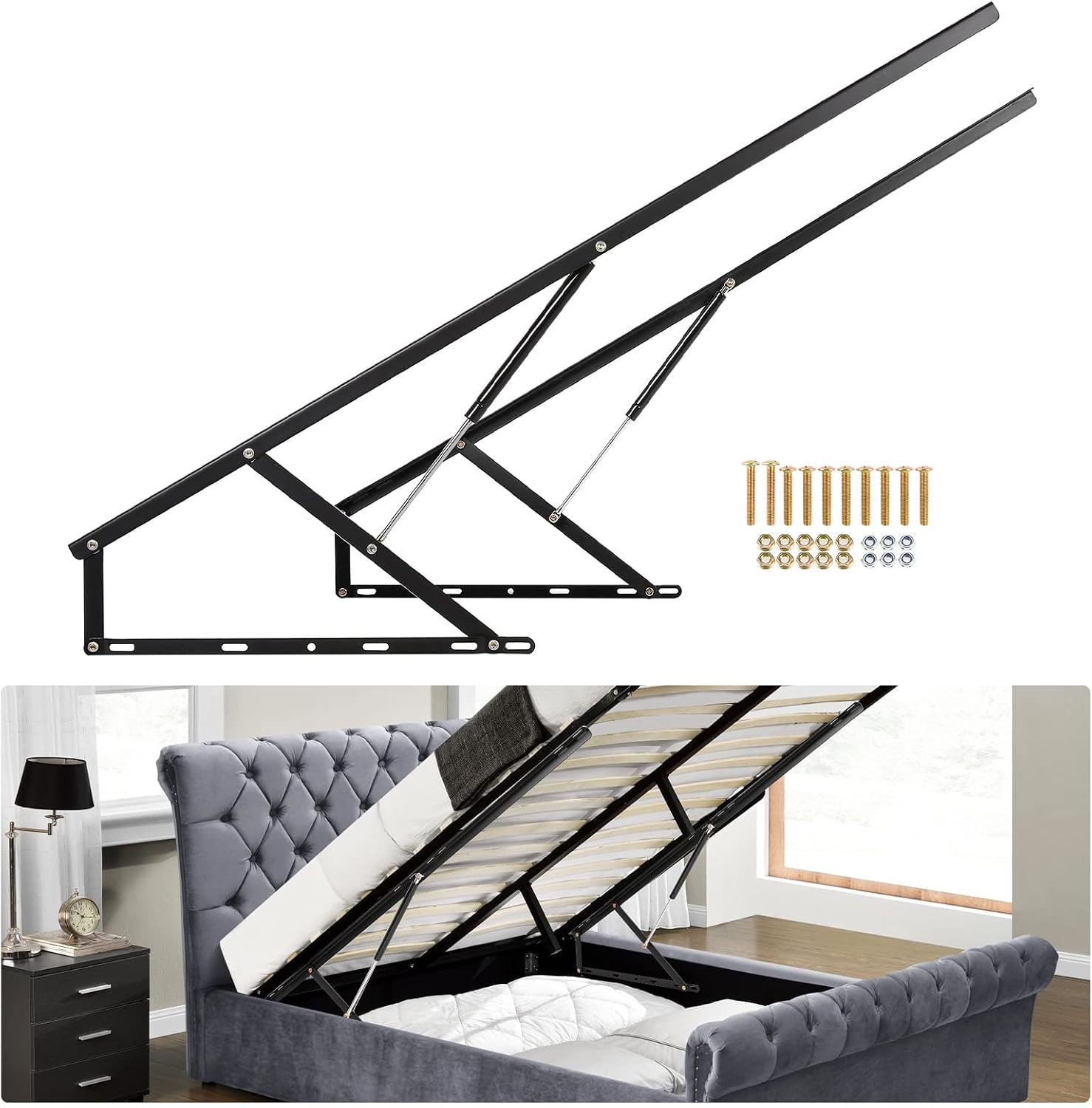 Механизм подъема кровати высот – обзор и цена Gas Lift Storage Bed Hydraulic