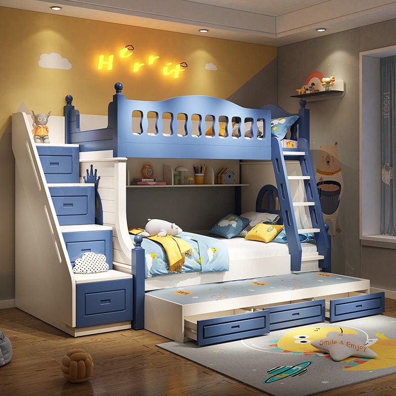 Детская двухъярусная кровать д – обзор и цена Bunk Bed With Stairs And Slide
